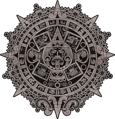 Aztec Sun Calendar Aztec Sun Stone Mayan Sun Symbol Coaster