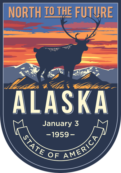 Alaska State Emblem Women's Hoodie