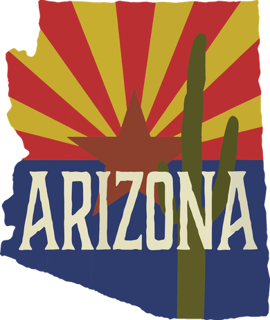 Arizona State Flag Saguaro Mousepad