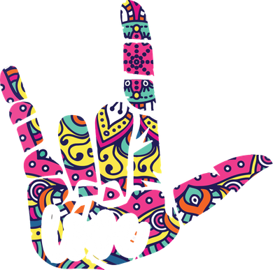 ASL Sign Language I Love You American Sign Language Gift Bucket Hat