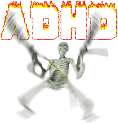 ADHD Skeleton Meme Coaster