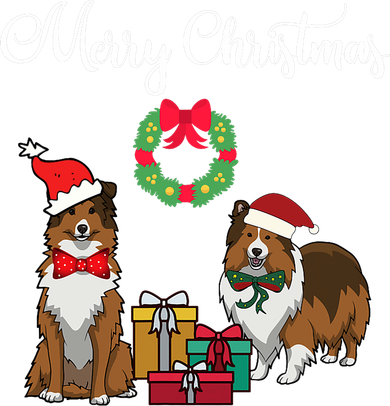 Adorable Shelties Merry Christmas Sheltie Mom Gift Bucket Hat