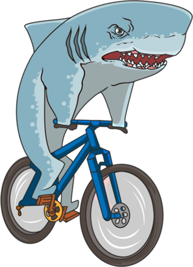 A Shark On A Bike Is A Fitness Beast Gift Women's Tank Top
