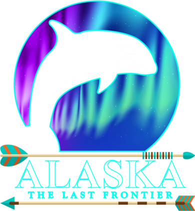 Alaska State Pride Alaska Northern Lights Alaskan Orca Whale Women's Hoodie