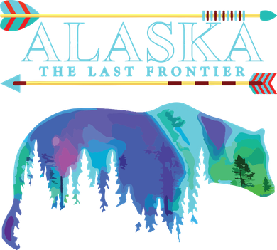 Alaska State Pride Alaska Northern Lights Alaskan Bear Women's Hoodie