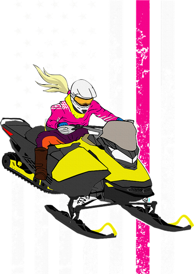 American Snowmobile Rider American Flag Snowmobile Backpack