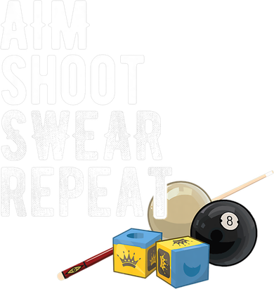Aim Shoot Swear Repeat Cool Gift Pool Player Cool Gift Hall Shark Billiard Gift Mousepad