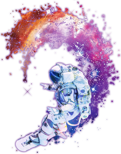 Astronaut Surfing Doddie Hoodie