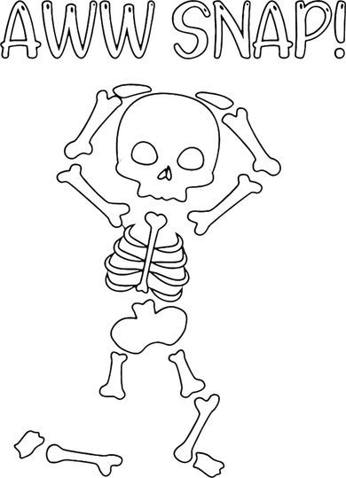 Aww Snap Skeleton Funny Button