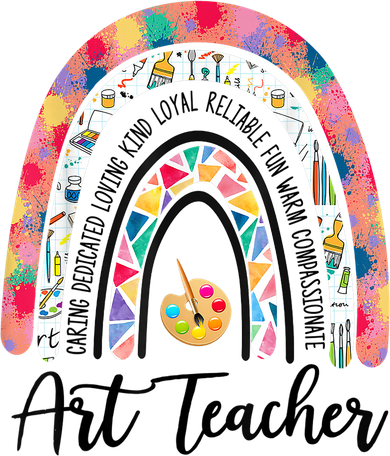 Art Teacher Rainbow Caring Dedicated Loving Vintage Kids Sweatshirt