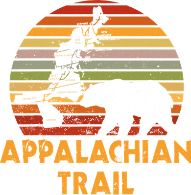 Appalachian Trail Symbol Word Cloud With US Staates Ornament