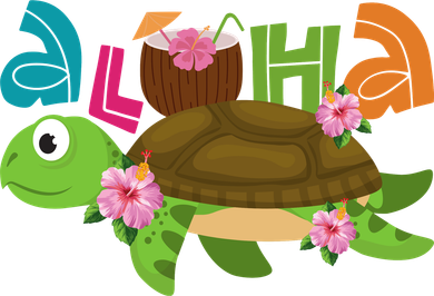 Aloha Tropical Turtle Vacation Toddler T-Shirt