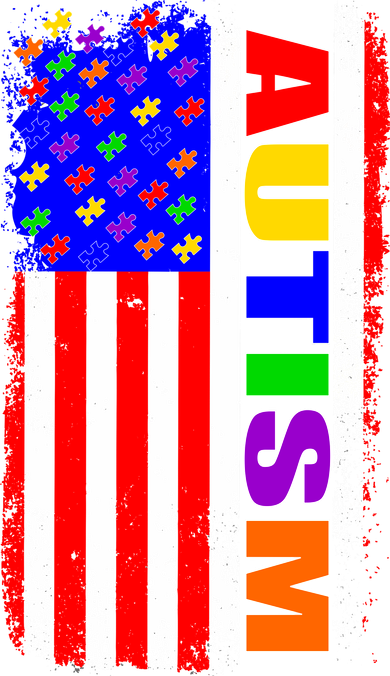 Autism Awareness USA Puzzle Rainbow Flag Women's Sweatshirt