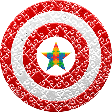 Autism Awareness Star Hero Shield Santa Hat
