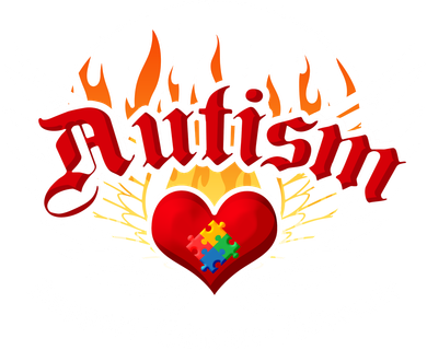 Support Educate Advocate - Autism Flames Kids Sweatshirt