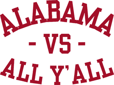 Alabama Vs All Y’All Sports Vintage Southern Doggie Tank