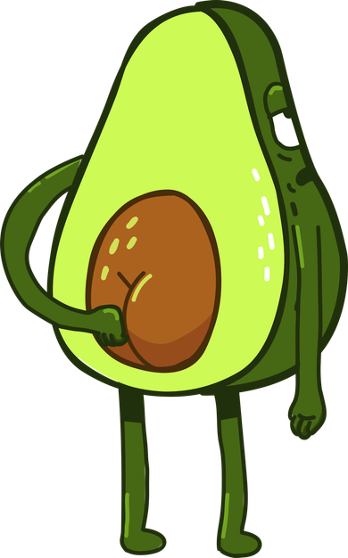 Funny Avocado Butt Kids Long Sleeve Shirt