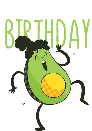 Avocado Happy Birthday Women's Hoodie