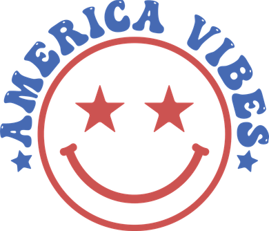 America Vibes Smiley 4th Of July Toddler T-Shirt