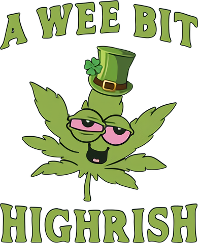 A Wee Bit Highrish Lucky Shamrock Funny St Patricks Day Women's T-Shirt