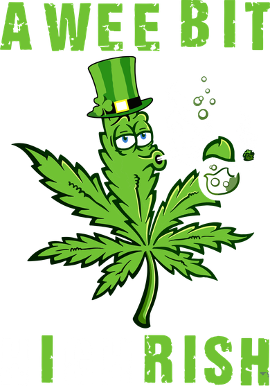 A Wee Bit Highrish Funny 420 Weed St Patricks Day Toddler Hoodie