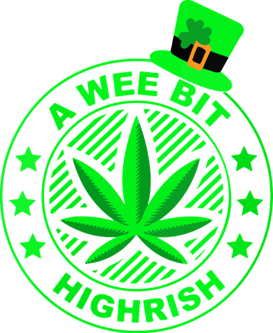 A Wee Bit Highrish Funny 420 Weed Marijuana St Patricks Day Vneck Toddler Hoodie