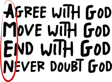 Agree With God Move With God End With God Never Doubt God Beanie
