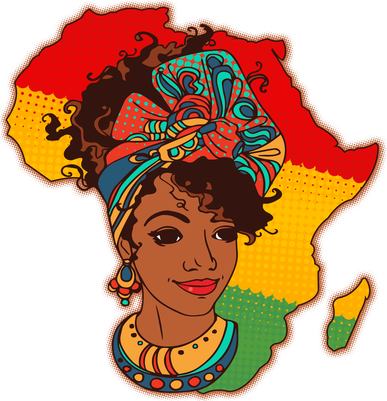 Proud African American Woman Head Wrap Hat