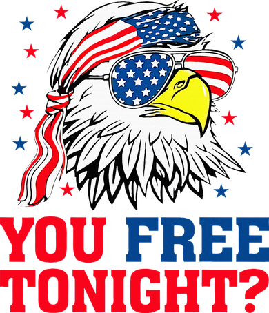 Are You Free Tonight 4th Of July Independence Day Bald Eagle Kids T-Shirt