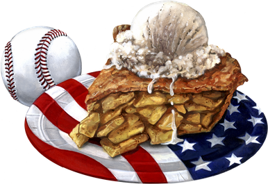 American Baseball And USA Pie Toddler T-Shirt