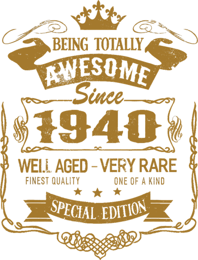 Birthday 365 Being Awesome Since 1940 Vintage Birthday Gifts Apron