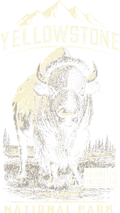 Buffalo American Bison Yellowstone National Park Kids Sweatshirt