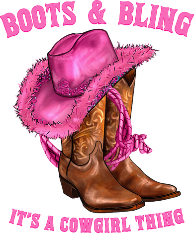 Boots And Bling ItS A Cowgirl Thing Western Rodeo Cowgirls Women's Tank Top