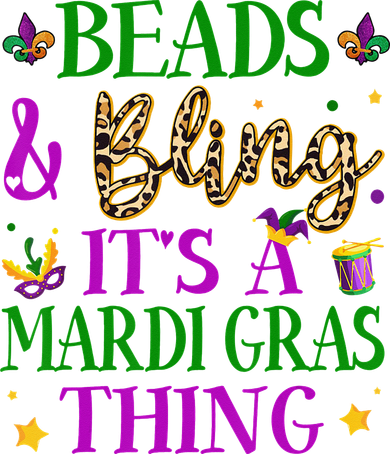 Beads And Bling It's A Mardi Gras Thing Beads And Bling Doggie Tank
