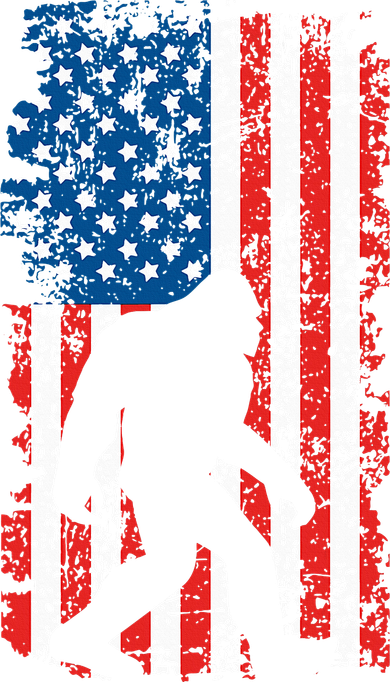 Bigfoot American Flag Sasquatch Baby Bodysuit