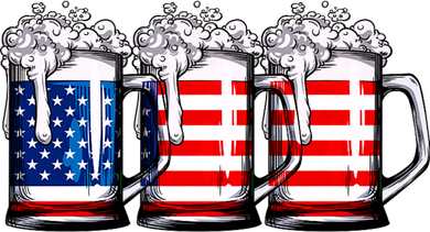 Beer American Flag 4th Of July Merica Drinking Usa Doggie Tank