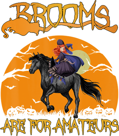 Brooms Are For Amateurs, Horse Riding Outfit Halloween Tank Top