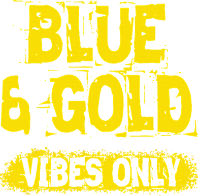 Blue And Gold Vibes Only School Tournament Team Cheerleaders Golf Towel