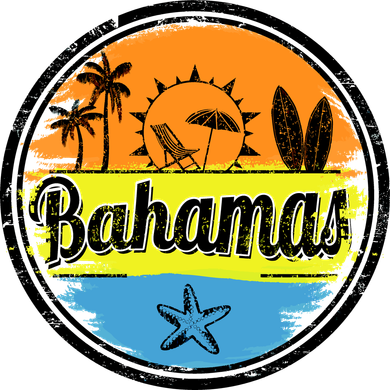 Bahamas Retro Circle Coffee Mug