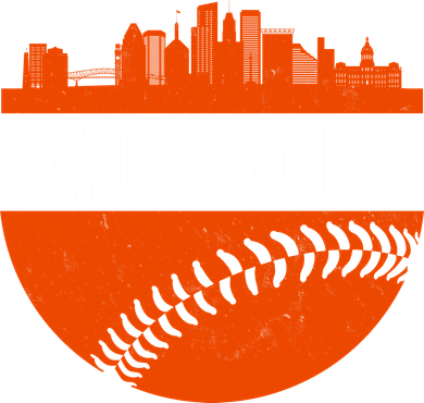 Classic Baltimore Skyline Baseball  Tank Top