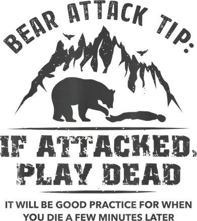 Bear Attack Tip Camping Hiking Travel Adventure Vintage Bucket Hat