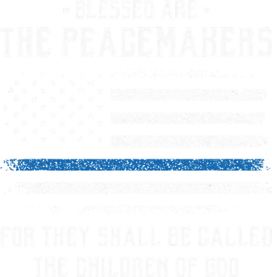 Blessed Are The Peacemakers Blue Line Police Cop Women's Long Sleeve Shirt