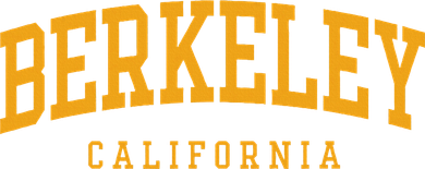 Berkeley Arched Text Yellow Tote Bag