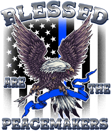 Blessed Are The Peacemakers Thin Blue Line Eagle Women's Sweatshirt