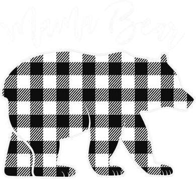 Black And White Buffalo Plaid Mama Bear Christmas Pajama Coffee Mug
