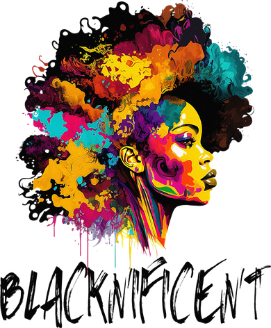 Blacknificent Afro Woman African American Melanin BLM Gift Hooded Wearable Blanket