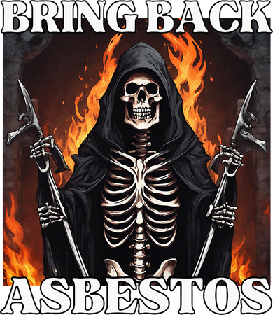 Bring Back Asbestos Funny Cringe Hard Skeleton Coaster