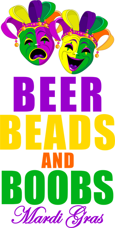 Beer Beads and Boobs Mardi Gras New Orleans Women's Tank Top