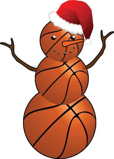 Christmas Basketball Snowman Women's Long Sleeve Shirt