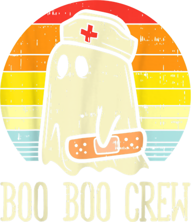 Boo Boo Crew Nurse Halloween Shirt For Nurses RN Ghost Women Hoodie